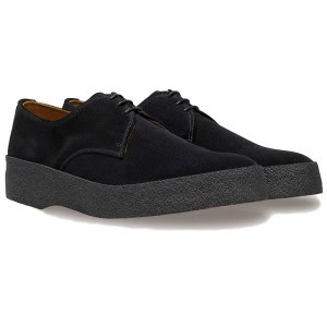 Sanders Oxford in black leather. Extra wide - Bradshaw & Lloyd